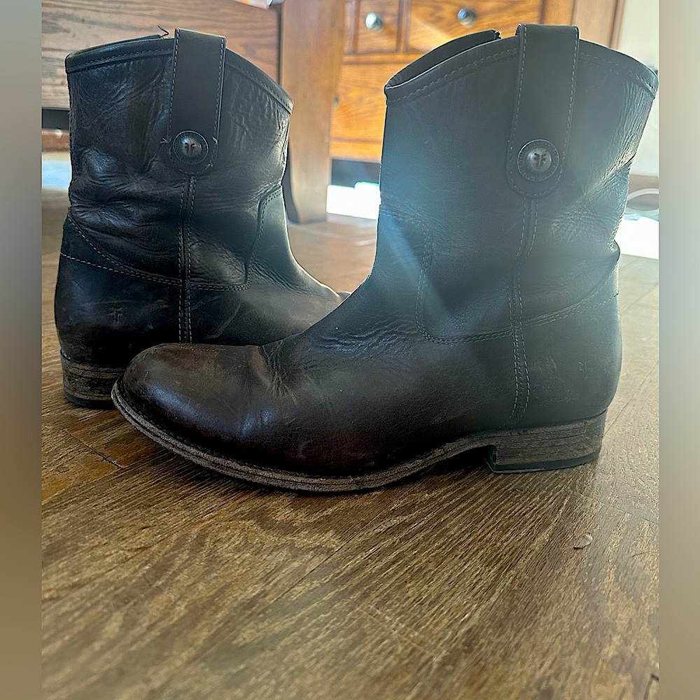 Frye Melissa Button Boot - Dark Brown - image 1